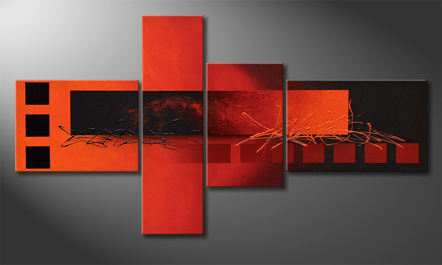 Exclusive painting Fiery Emotions 130x70x2cm