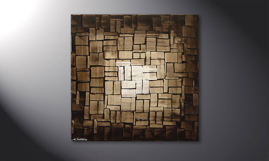 Painting Cubic Light in 80x80x2cm