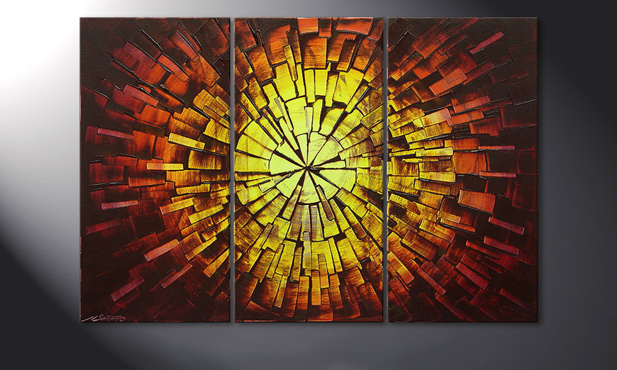 Painting Fiery Explosion 120x80x2cm