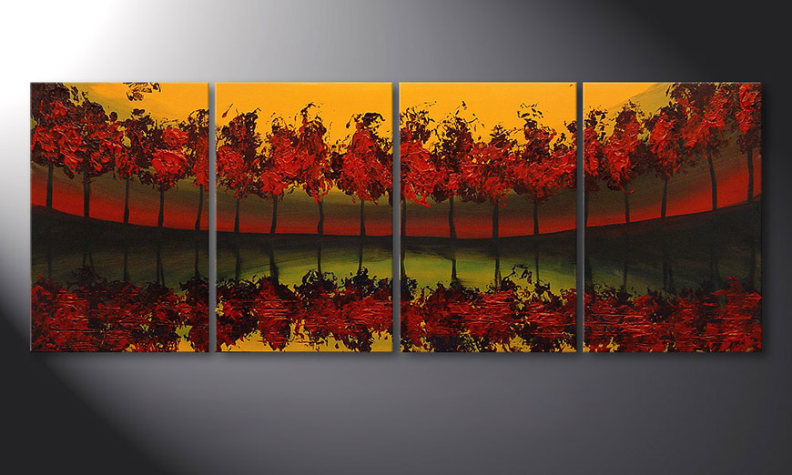 Painting Glowing Sky in 160x60x2cm