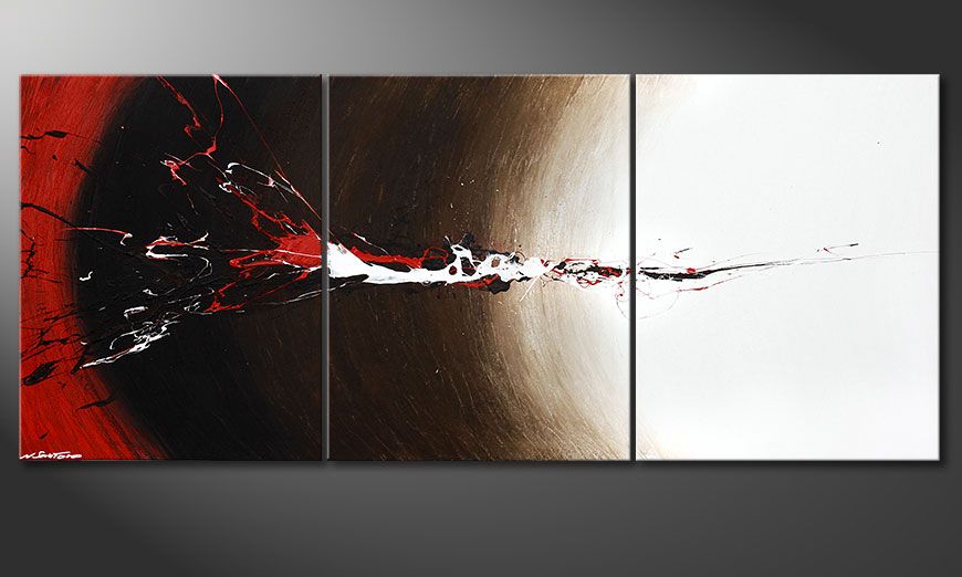 XXL painting Erupted Contrast 210x90x2cm