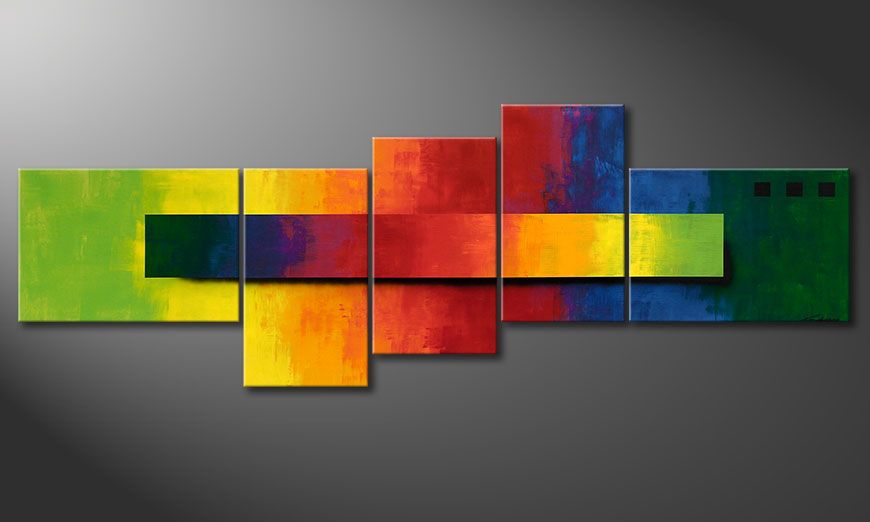 XXL painting Facets of a Rainbow 260x90x2cm