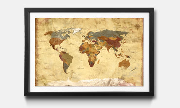 prints World maps - Our framed