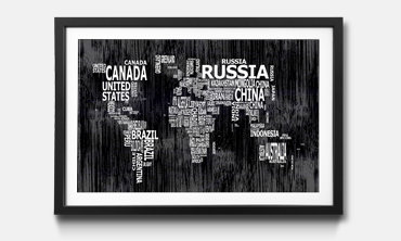 Our prints - maps World framed