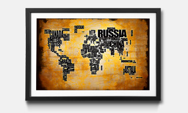 Our framed prints - World maps | Poster
