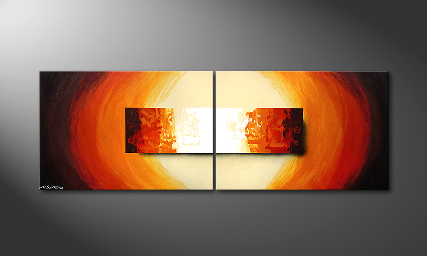 Living room art Aboil Fire 210x70x2cm