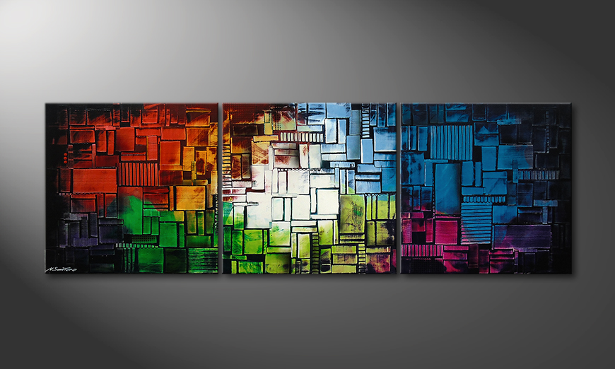 Painting Color Cubes210x70x2cm
