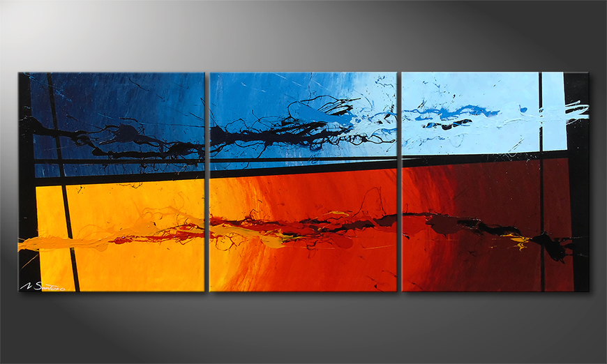 Painting Hot and Cold 150x60x2cm
