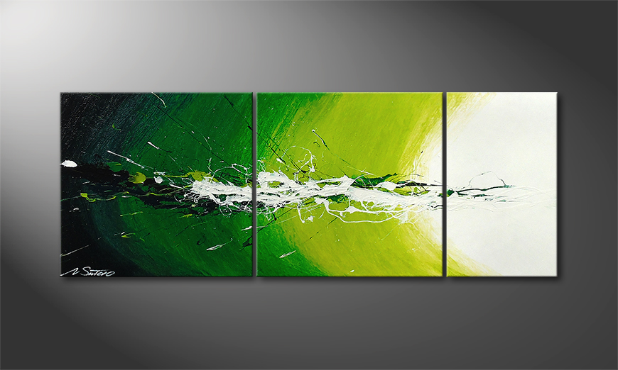 Painting Spring Splash in 130x50x2cm
