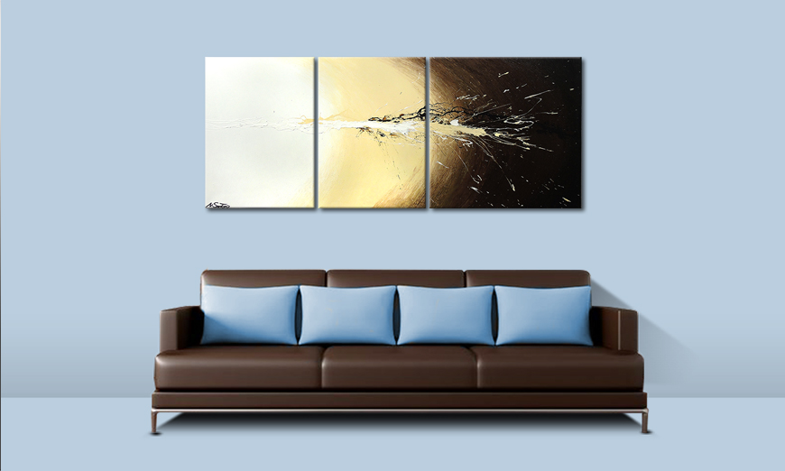 Painting Exploded Light 170x70cm