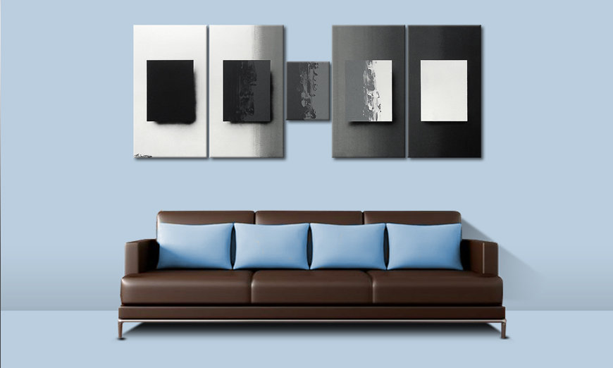 Shades of Grey 230x90cm Painting