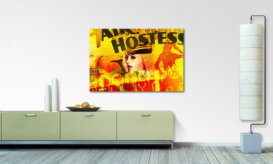 Abstract art print Air Hostess