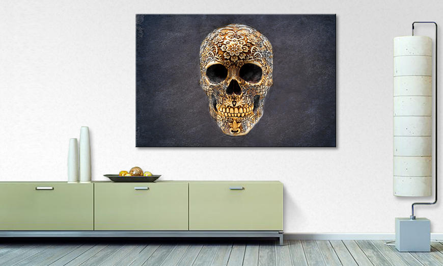 Art print Happy Skull