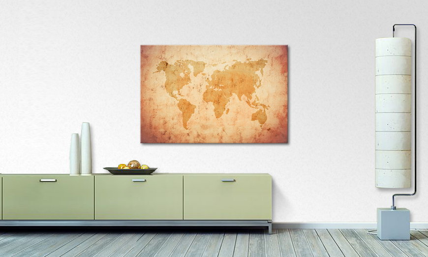 Art print Old Worldmap