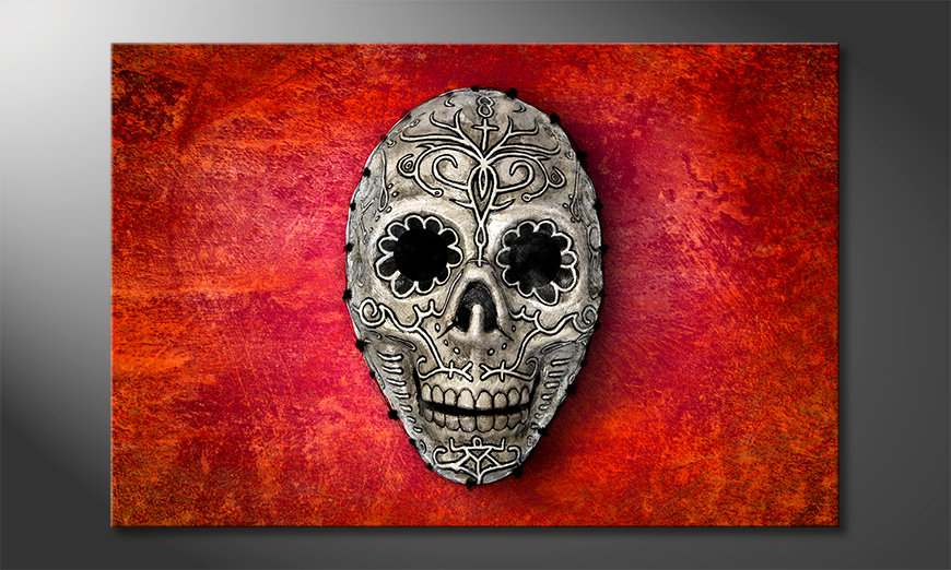 Art-print-Red-Skull-120x80-cm