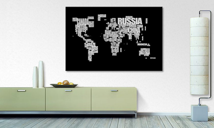 Art print Worldmap 14 120x80 cm