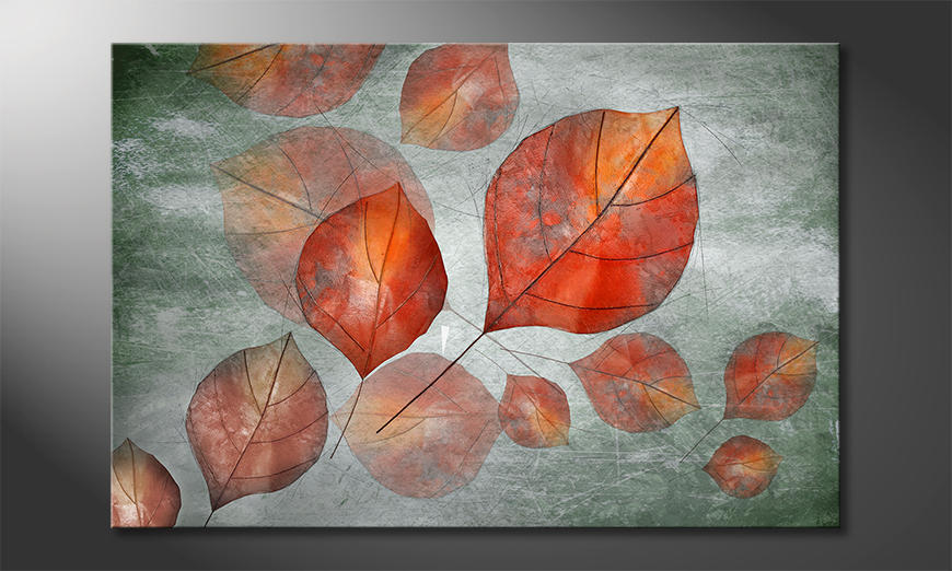Canvas art print Flying Leaves