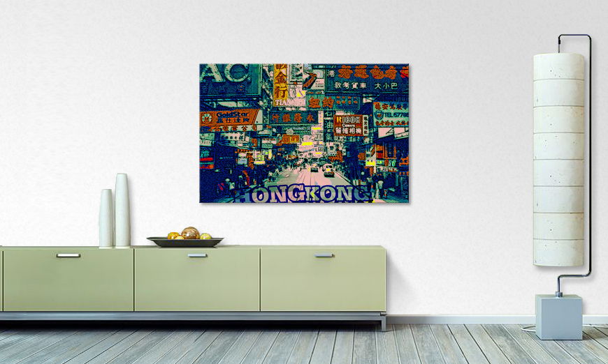 Canvas print Hongkong in 6 sizes