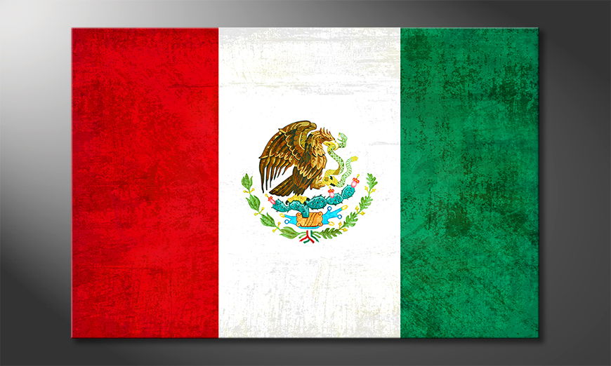 Flag on canvas: Mexico