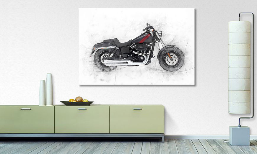Modern Canvas print Motorbike uno