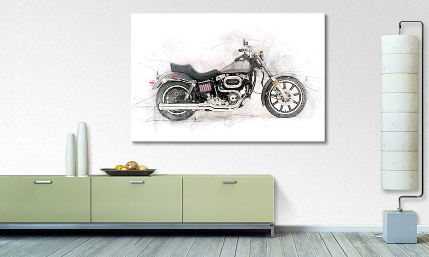 Modern Canvas print Motorcycle