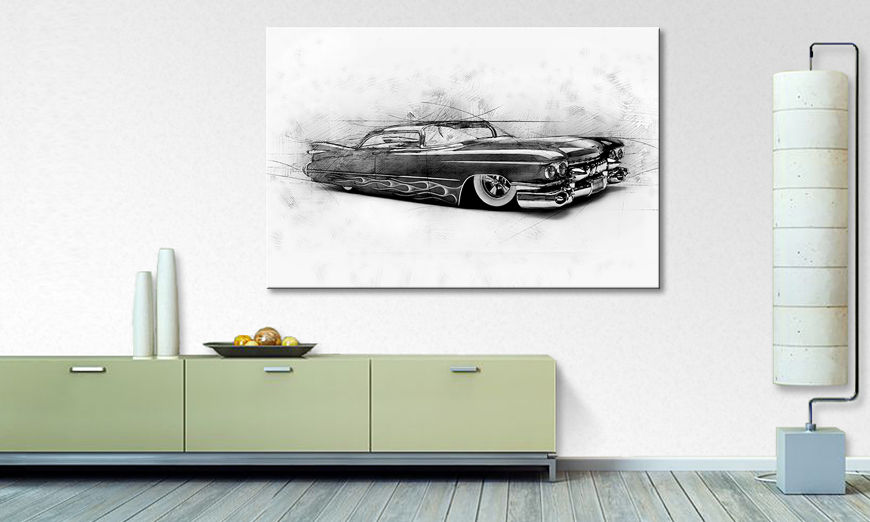 Modern art print Beauty Cadillac