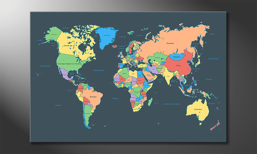 Modern-art-print-Colorful-Map