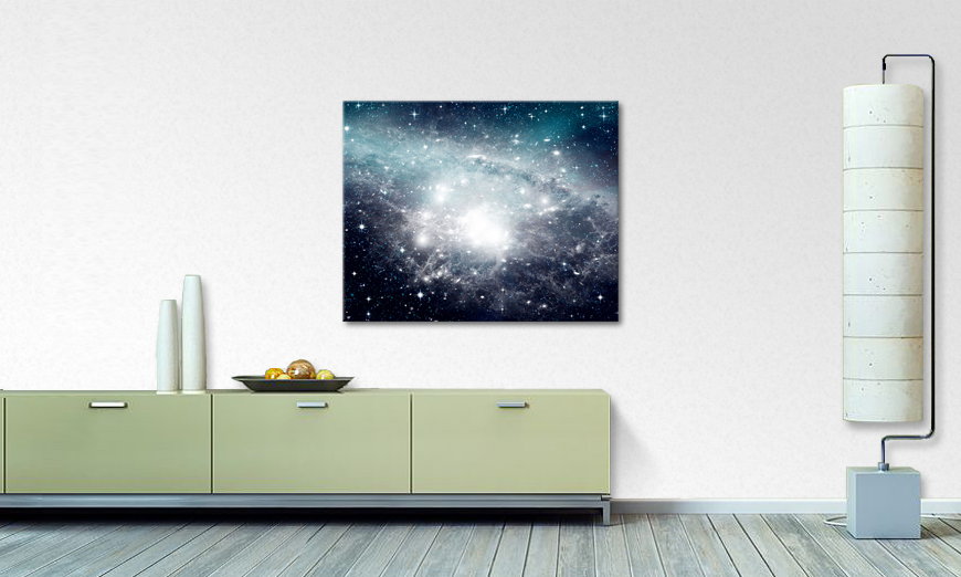 Modern art print Galaxy in Free Space 100x80 cm