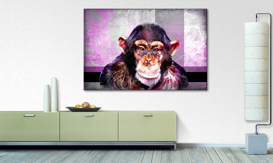 Modern art print Mr Monkey