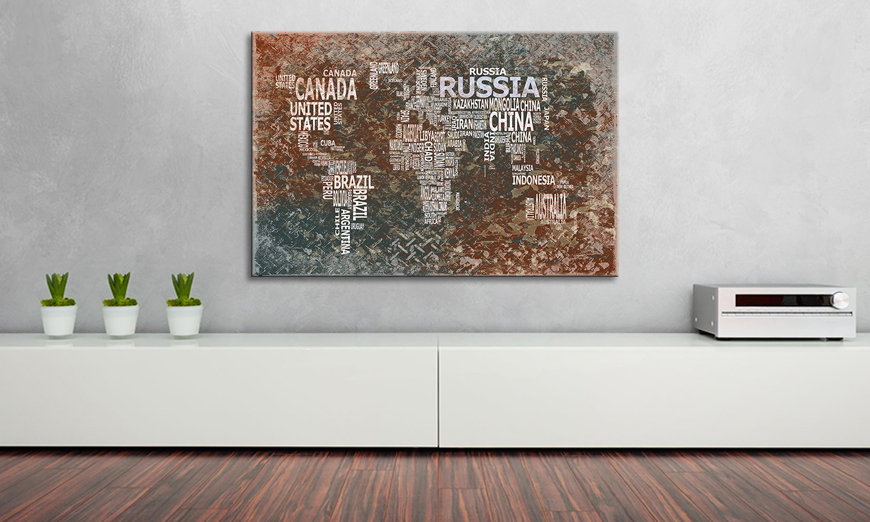 Modern art print Worldmap 8 90x60 cm