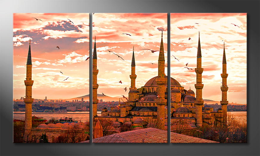Modern-canvas-print-Blue-Mosque-180x100-cm
