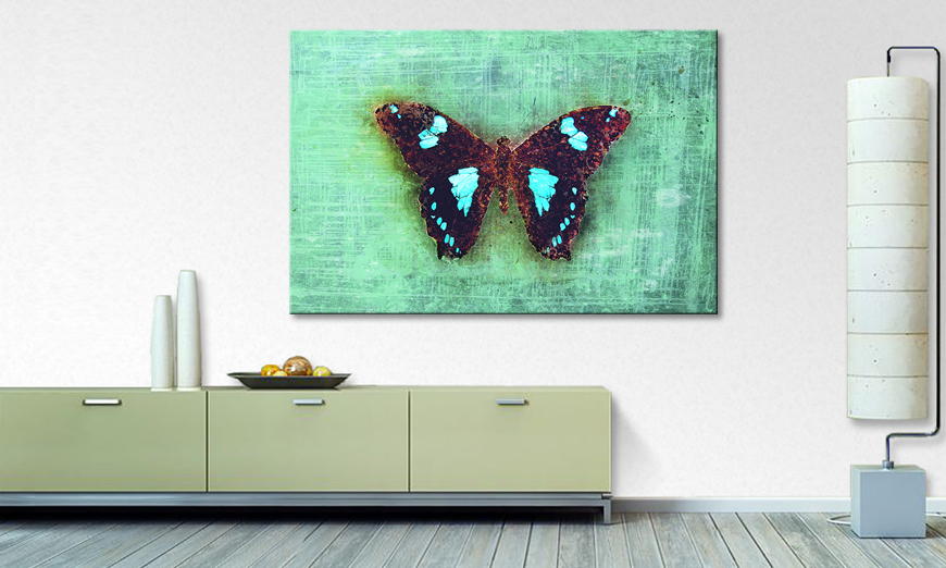Modern canvas print Gloomy Butterfly