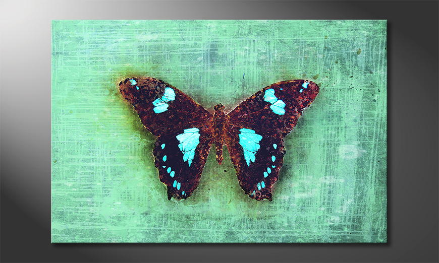 Modern canvas print Gloomy Butterfly 