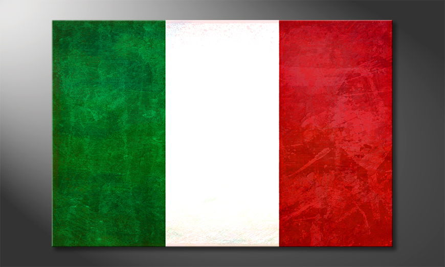 Modern-flag-on-canvas-Italy