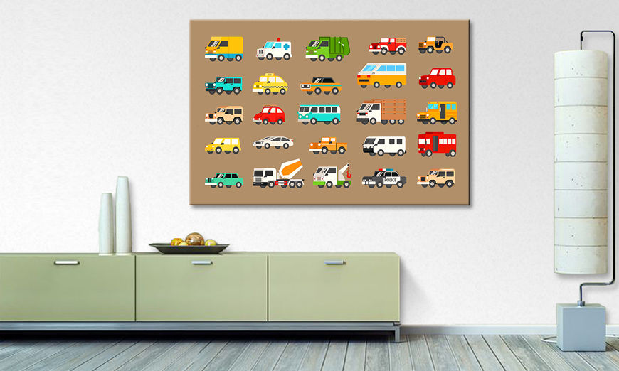 Modern wall decor Funny Cars
