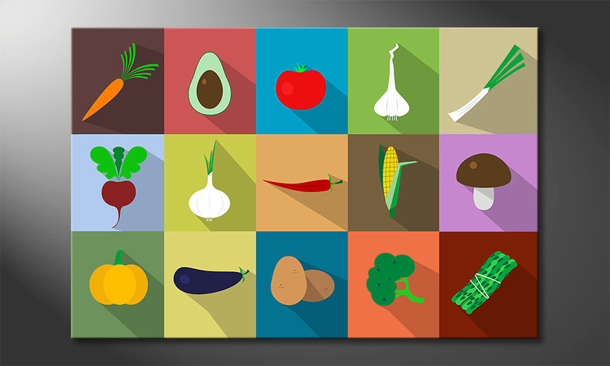 The beautiful art print Funny Vegetables