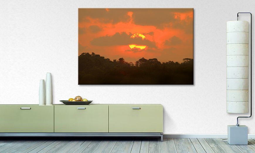 The beautiful art print Indian Sundown