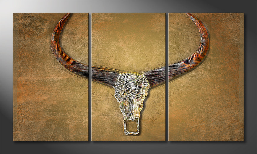 The-exclusive-art-print-Bull-Skull-180x100-cm