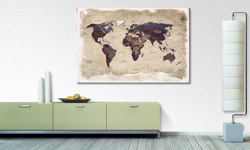 The modern art print Old Worldmap 3