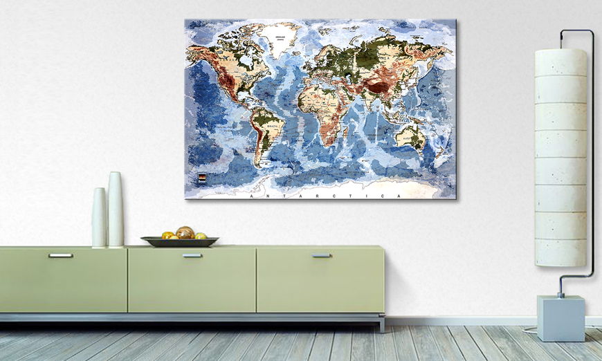 The modern art print Oldworldmap