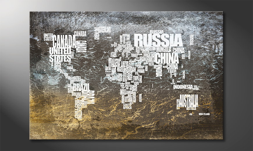 The modern art print Worldmap 20