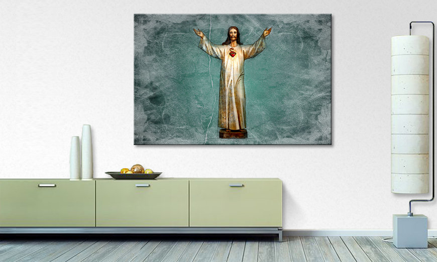 The nice painting Blessing Jesus