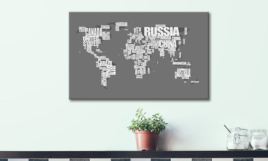 The print Worldmap 11 80x50 cm