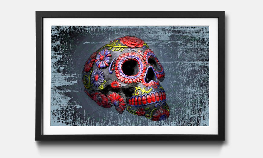Framed art print Smiling Skull