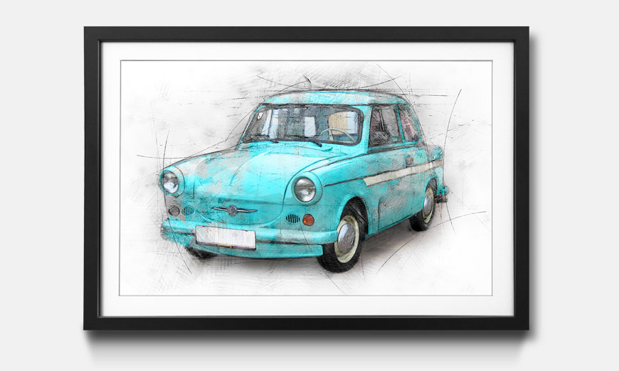 Framed picture Old Trabant