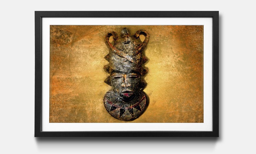 The framed art print African Mask