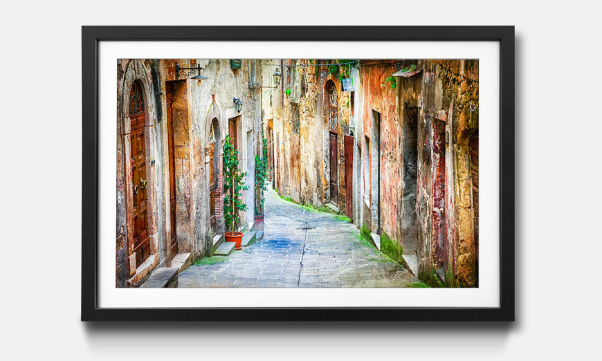 The framed art print Charming Old Streets