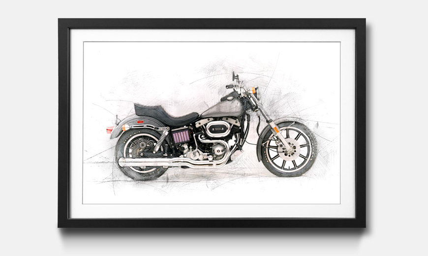The framed art print Motorcycle