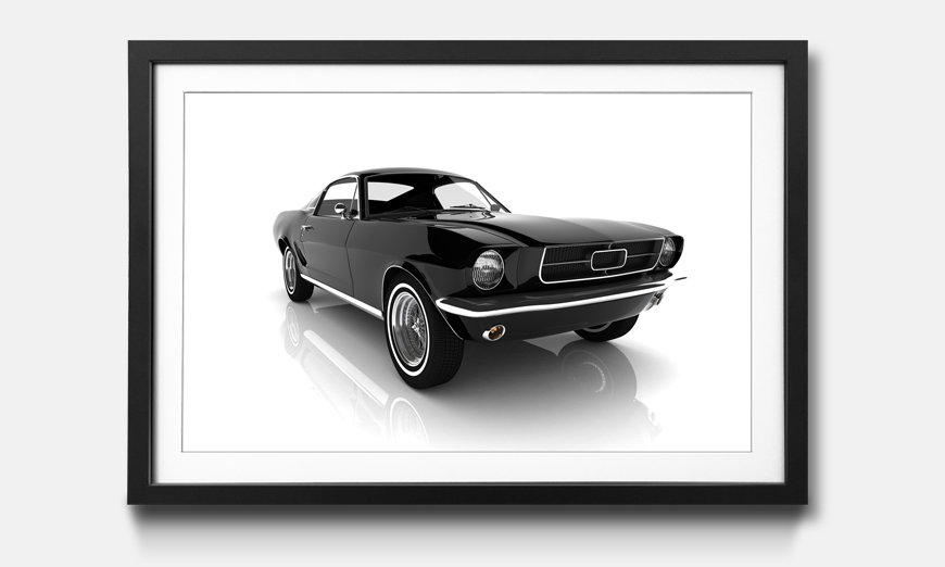 The framed art print Mustang