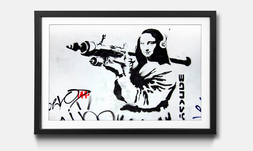 The framed picture Banksy No 1